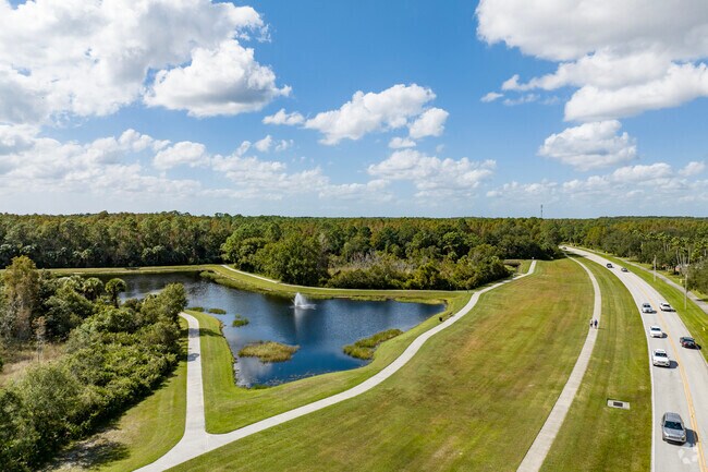 West Meadows has miles of walking trails and sidewalks for residents to enjoy.