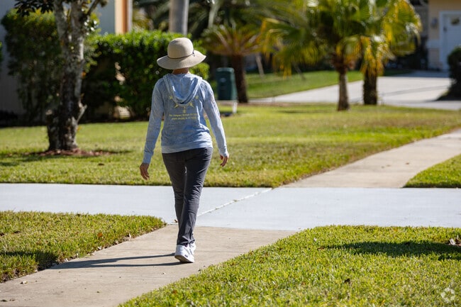 Residents in Deerwood enjoy walking the quiet streets.