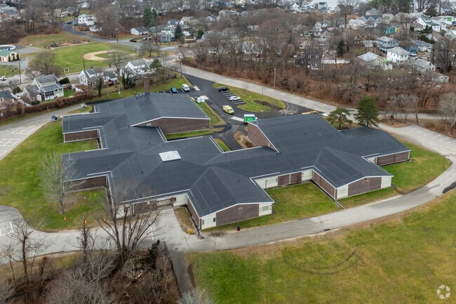 Wessagusset Elementary School in Weymouth is set back in a quiet neighborhood.