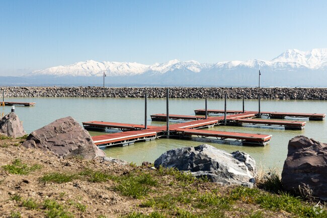 Marina Park in Saratoga Springs is a picturesque and popular destination on Utah Lake.