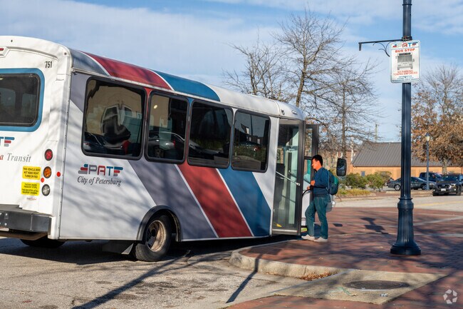 The Hopewell Circulator bus runs an hourly route through town.