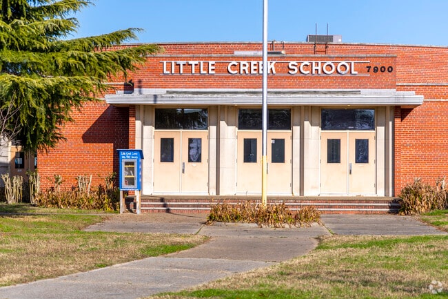 The curriculum at Little Creek Elementary School integrates technology for learning.