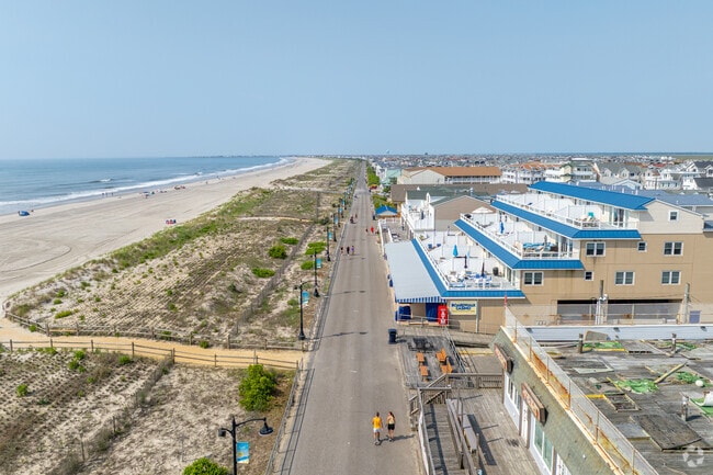 Ride your bike along the Sea Isle City promenade next to the beach.