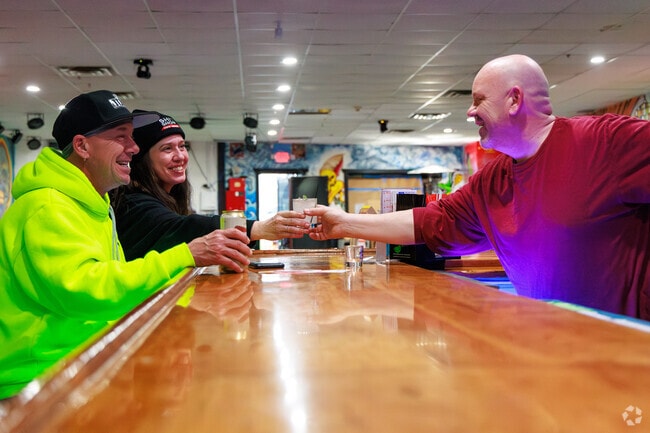 Patrons are happy to get a drink at The Jugg On Teall, a Bar, Grill & Music Venue in Lyncourt.