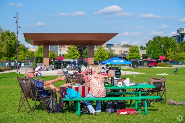 Family and friends come together at the Art Walk.