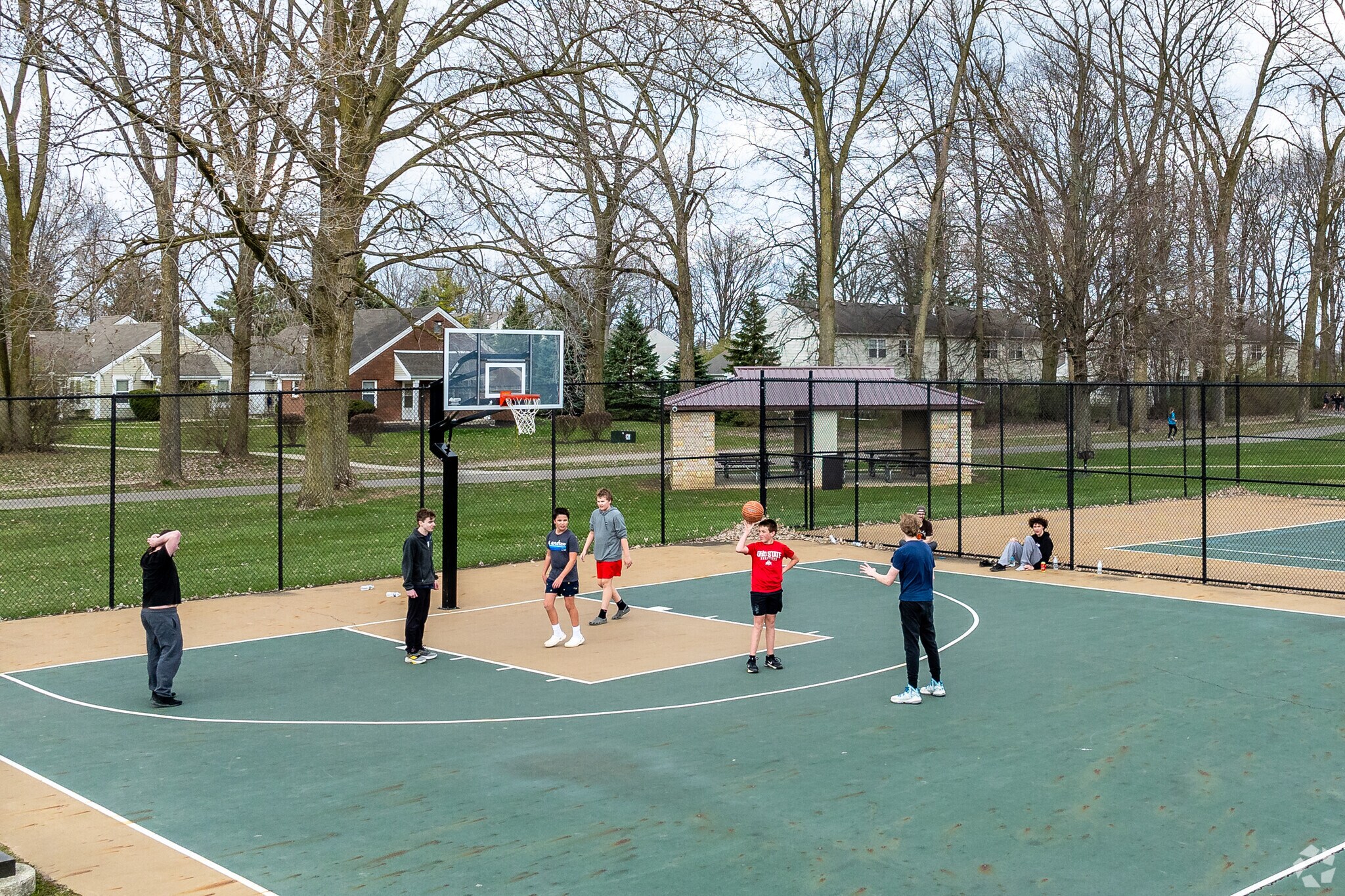 The children of Cross Creek enjoy playing basket ball at Roger Reynolds Municipal Park.