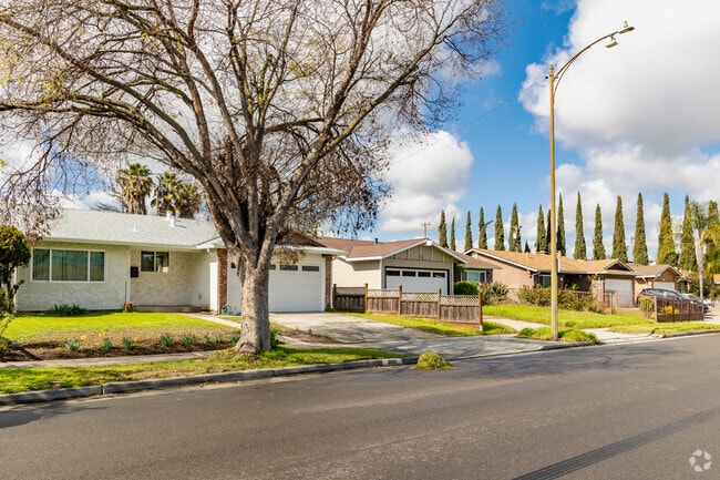 You will find mostly ranch style homes in the Overfelt neighborhood.