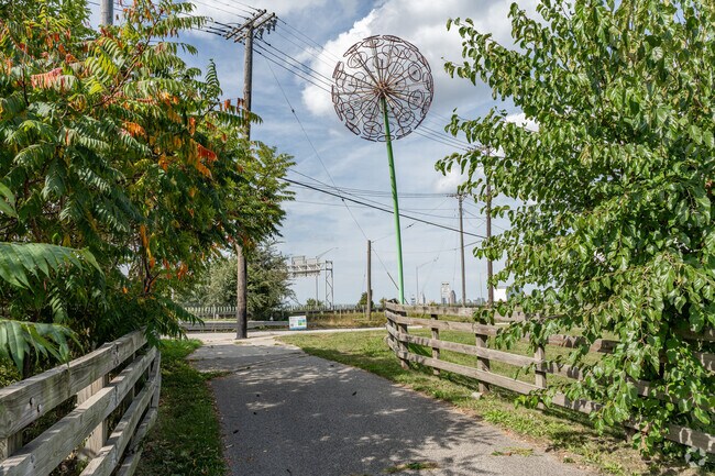 The Morgana Run Trail meanders its way through North Broadway.
