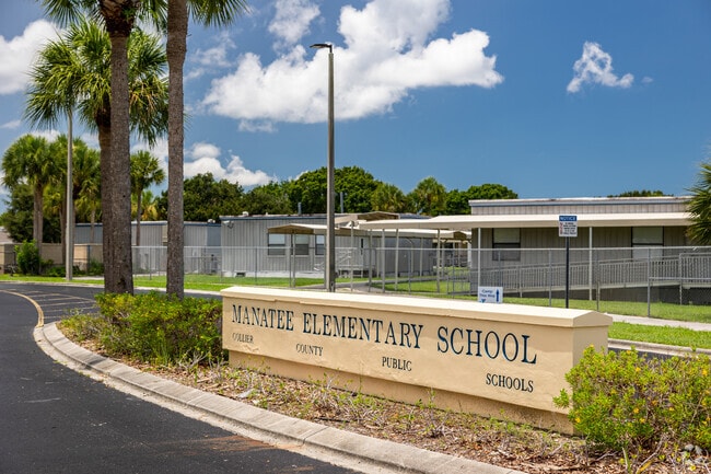 Manatee Elementary School in Naples features multiple classroom buildings on its campus.