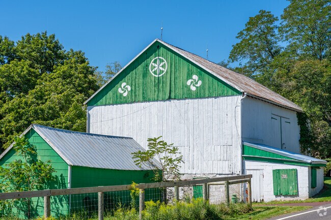 Many barns in Upper Salford Township bear markings of Pennsylvania Dutch history.