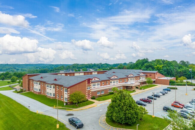 An aerial view of Garnet Valley Elementary School.