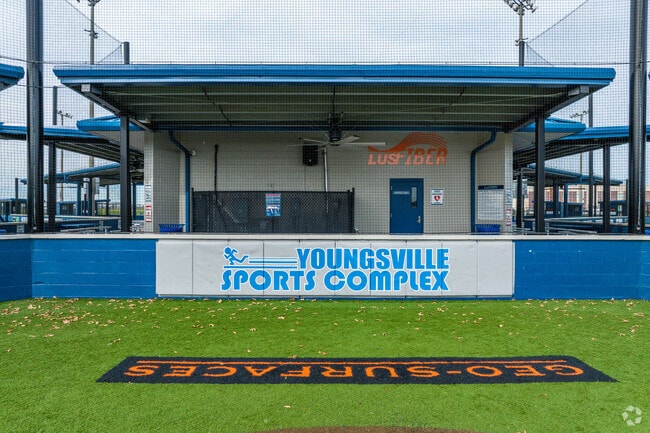 Youngsville Sports Complex offers several baseball fields for residents of Youngsville to enjoy.