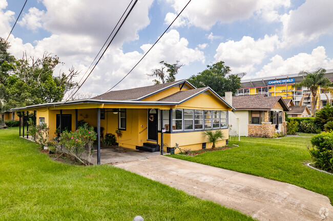 A Colorful row of two and three bedroom homes with large front yards in Lorna Doone.