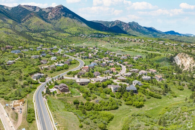 Peregrine is a serene mountainside community near the Air Force Academy with scenic views.