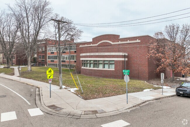 St Croix Catholic School is surrounded by many neighborhood homes in the Stillwater area.