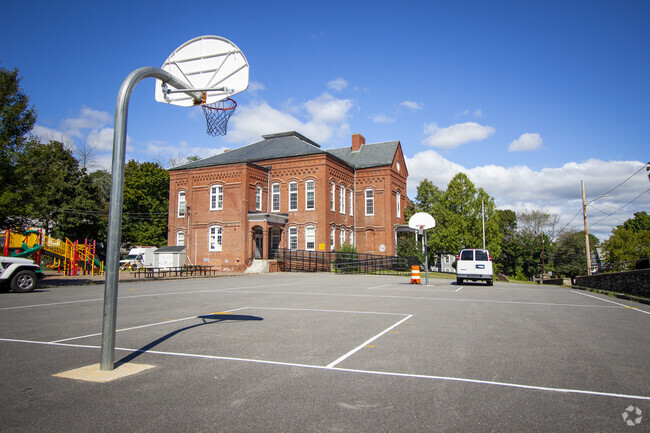 Shoot some hoops with friends behind the Greenleaf Academy in Bradford, MA.