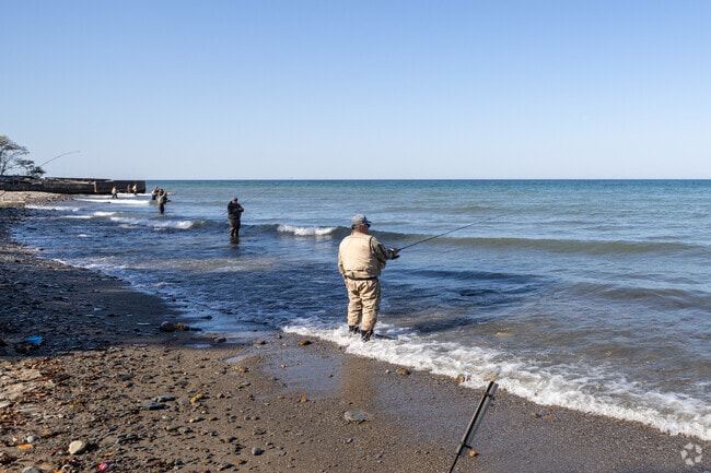 Avonia Beach is a fisherman's dream near Little Italy.