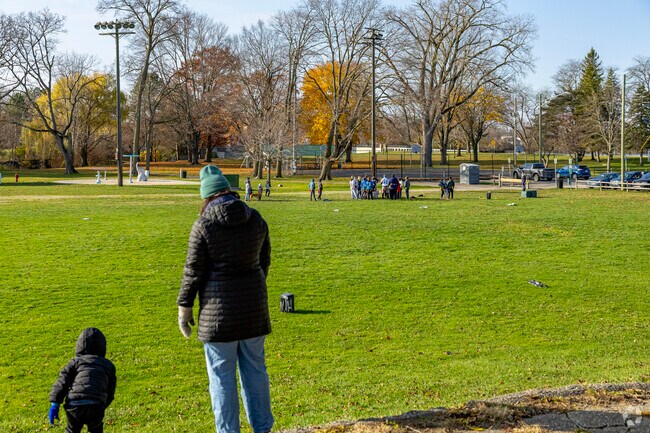 Wilson Park hill is a great spot for York Township locals to watch the Milan Turkey Bowl.