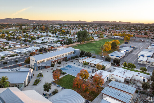 Fall colors are seen on the campus of Mountain View High School in San Jacinto.