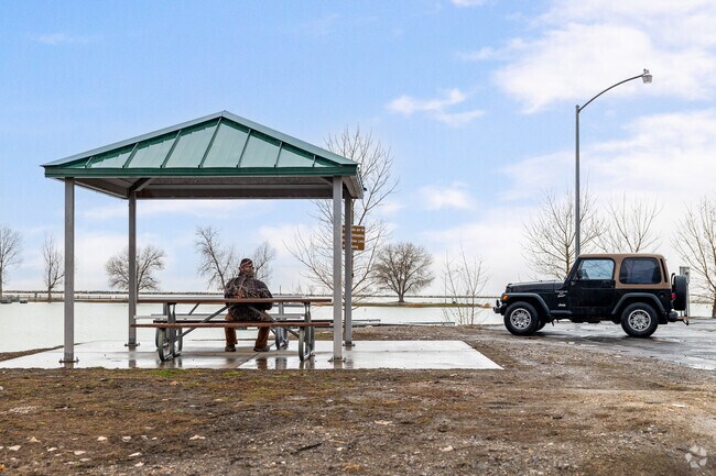 Utah Lake State Park in Franklin has covered picnic tables where residents can watch the water.