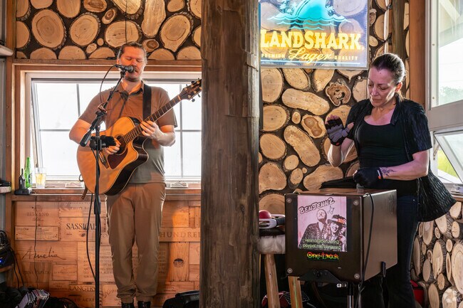 Southwest New Smyrna locals can enjoy delicious food and live music at Norwood's Treehouse Bar.