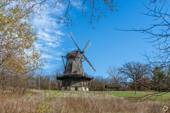 The Fabyan Windmill is one of the best examples of a Dutch windmill in the United States.
