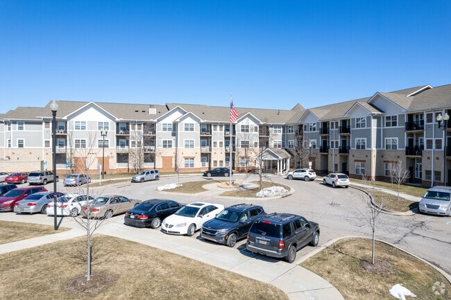 Gardenview Estates features well-maintained apartment buildings with easy parking access and manicured grounds that reflect the neighborhood’s modern design.