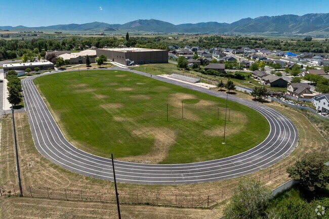Students at South Cache Middle School in Hyrum enjoy a full size track.