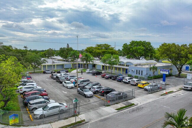 Front parking at Blue Lakes Elementary in Miami, FL.