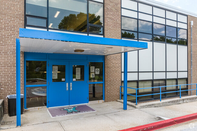 This is a side entrance to Butcher-Greene Elementary School.