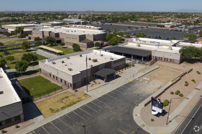 Perry High School is easily accessed from Queen Creek Road in Gilbert, Arizona.