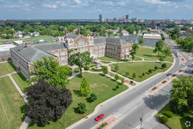 Scott High School sits north of downtown Toledo.