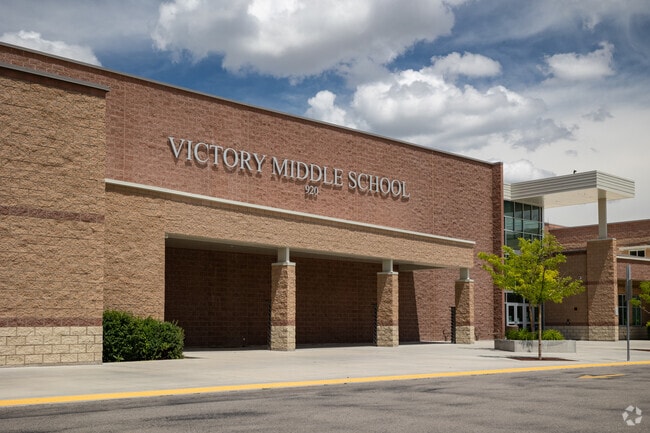 Victory Middle School name wall.