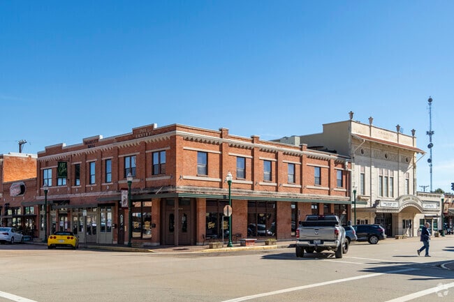 These original, historic brick buildings were built after the fire of 1911 in Conroe.