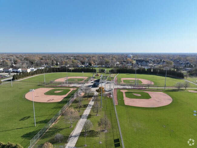 Kenosha Sports Complex near Endee hosts youth baseball games.