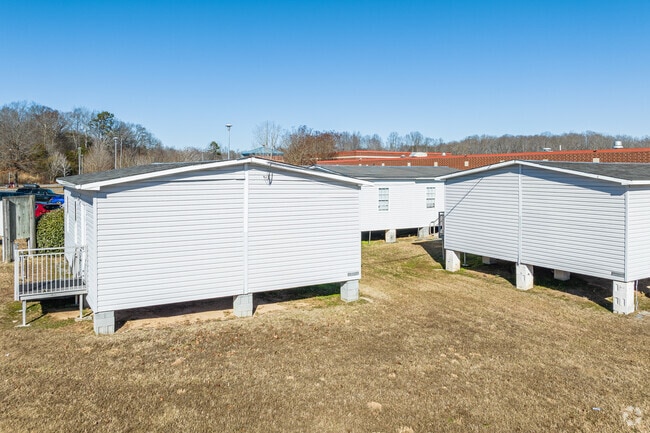 Ward Elementary School utilizes detached classrooms to accommodate expansion needs.
