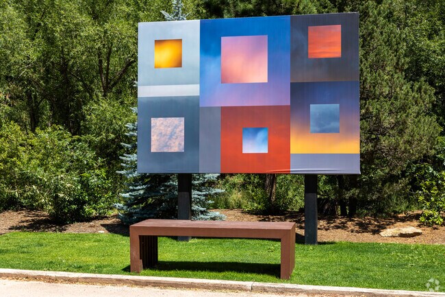 Visit the vibrant, ever-changing art wall near the center of Green Mountain Falls.
