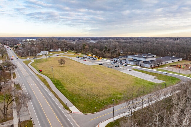 A large field in front of Rawsonville Elementary sets it back from the road for student safety.