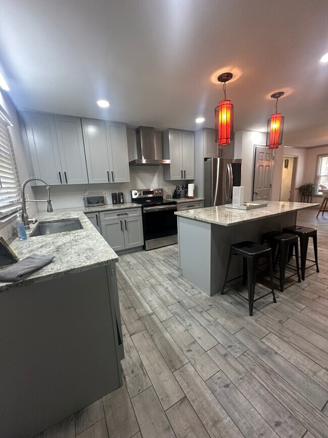 Contemporary kitchen designed for comfort, convenience, and style.