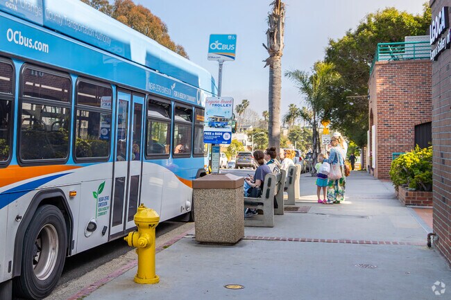 Laguna Beach offers a convenient public transportation system, including the free Laguna Beach Trolley, which provides easy access to popular beaches, shopping areas, and dining spots, making it a hassle-free way for Mystic Hills residents to explore the town.