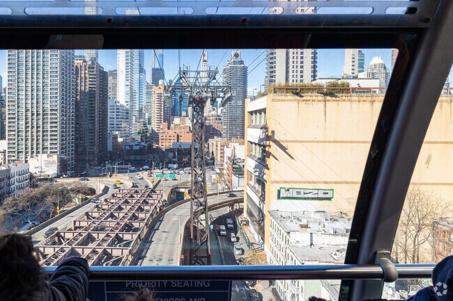 The Roosevelt Island Tram stops right  near Lenox Hill.