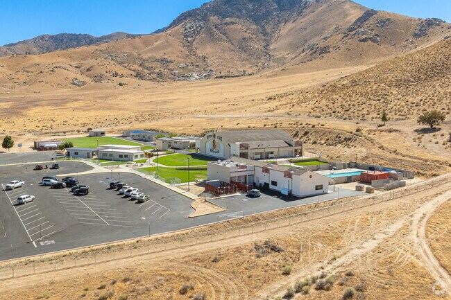 The campus of South Fork Middle School sits at the base of Nicolls Peak.