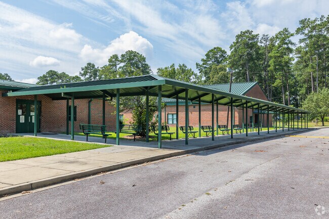 A. J. Lewis Greenview Elementary School in Columbia has covered drop off areas.