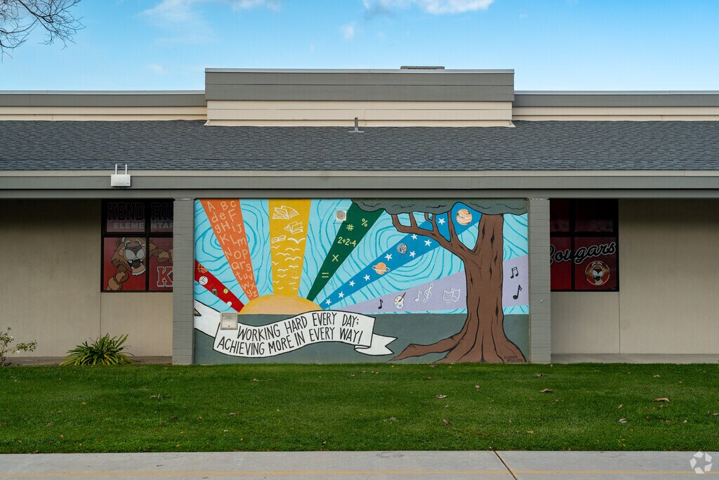 The mural at William A. Kendrick Elementary highlights the mantra of the school.