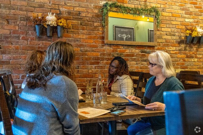 Friends love to meet for lunch at Twisted Cork Bistro near Regency.