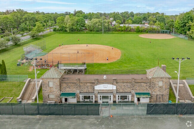 Gillie Park is a local park to Gedney Meadows with ball fields, tennis courts, and a playground.