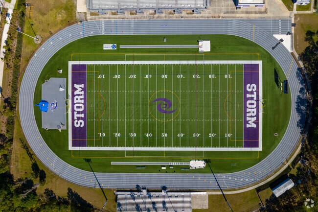 Aerial view of Celebration High School Football Stadium