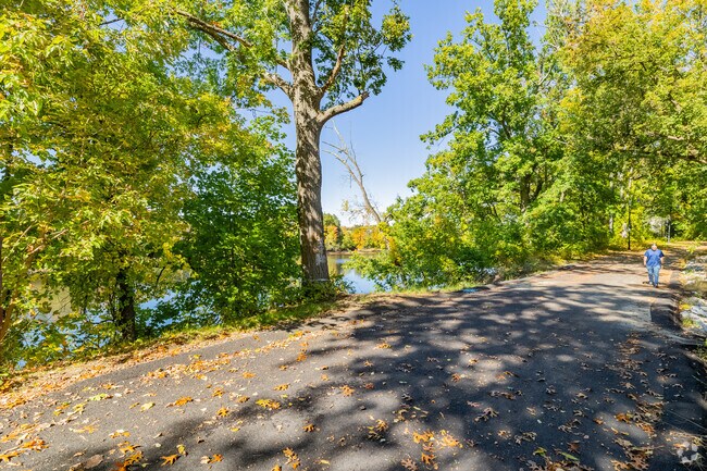 Walking along the Riverwalk trail is a great place to exercise near Bakersville.