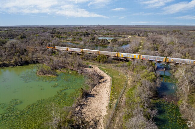 Southwest San Antonio has some picturesque views, accent by the local trains rolling through.