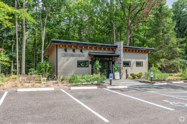 The West Virginia Botanic Gardens has seven marked trails all under a mile long.